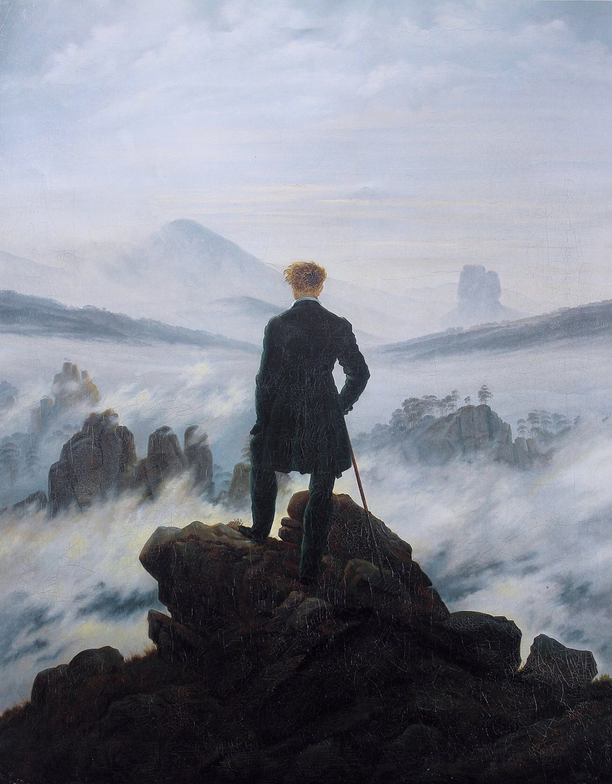Le Voyageur contemplant une mer de nuages - Caspar David Friedrich, vers 1818, Kunsthalle de Hambourg
