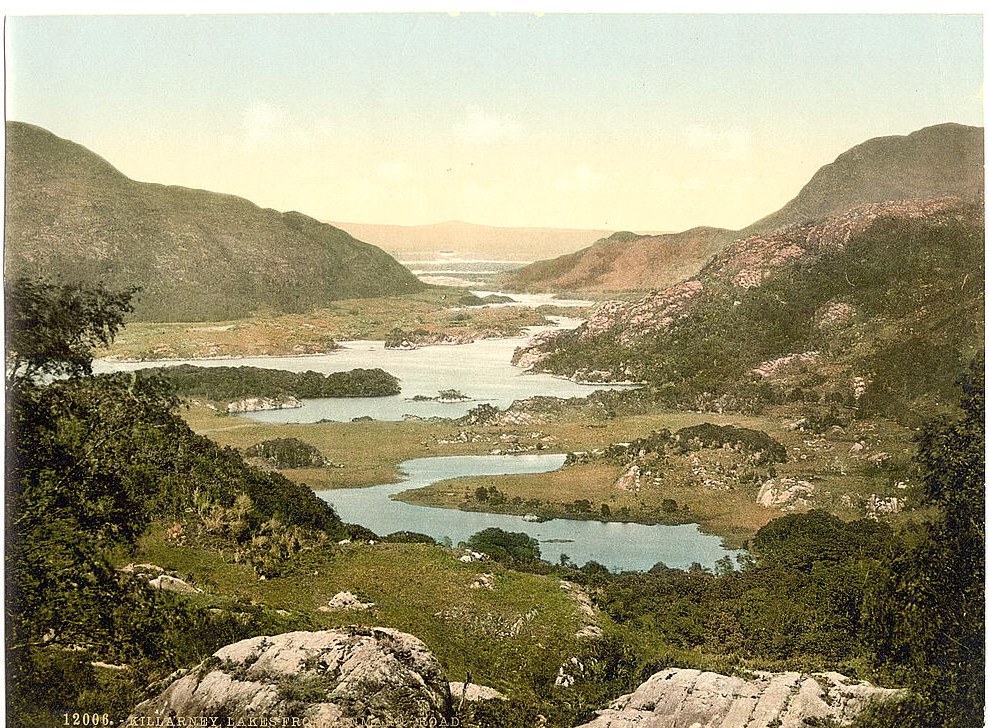 Les lacs de Killarney, comté de Kerry - photochrome, Irlande, vers 1895