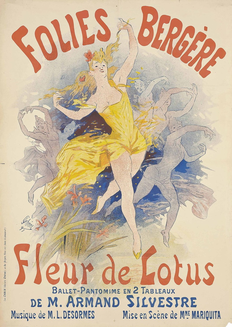 Folies Bergère, Fleur de Lotus - affiche de Jules Chéret, 1893