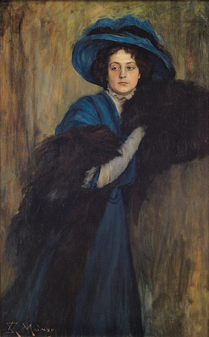 Dame en bleu - Raimundo de Madrazo, XIXe siècle