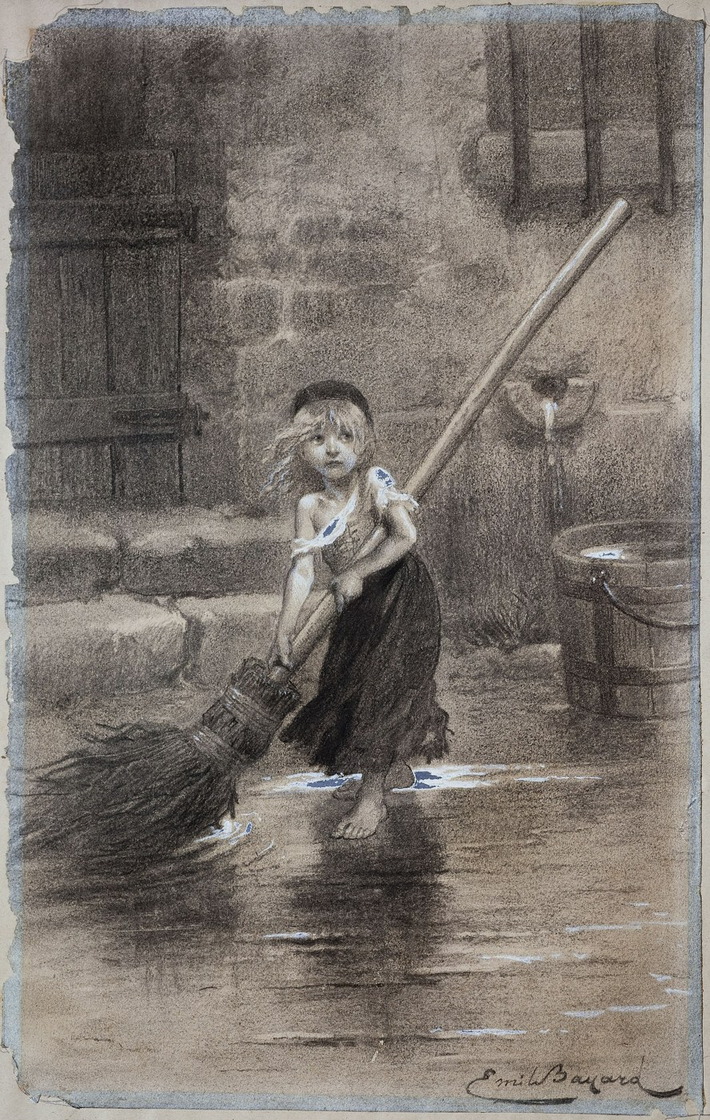 Cosette - Émile Bayard, illustration des Misérables de Victor Hugo, 1862
