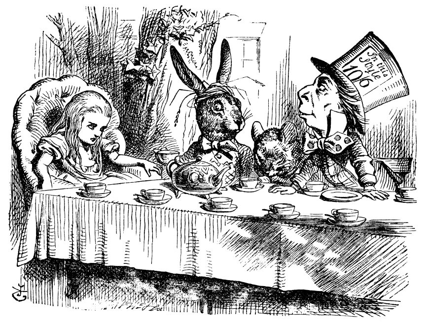 Alice au thé du Chapelier - John Tenniel, 1865