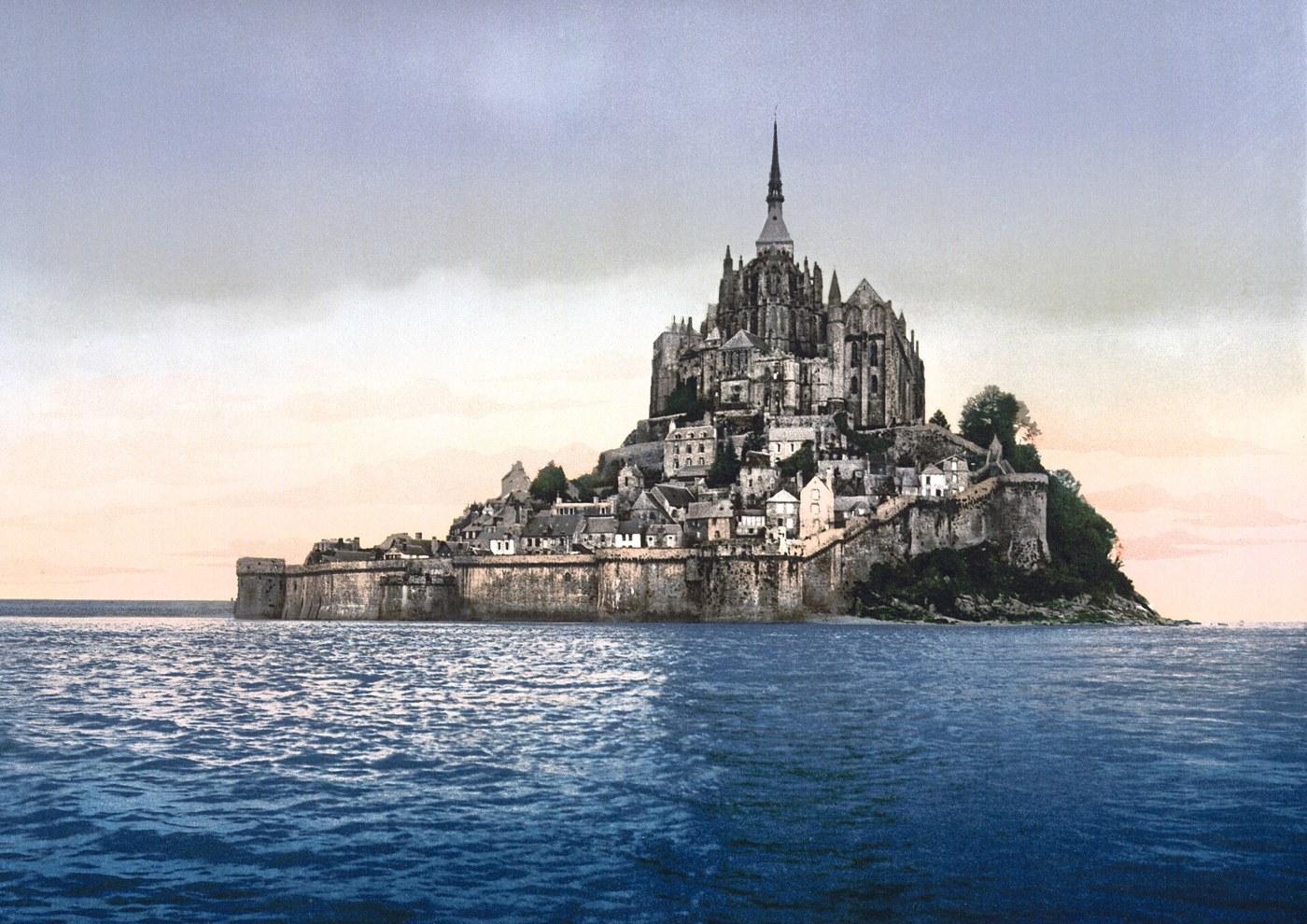 Le Mont-Saint-Michel - photochrome, vers 1900
