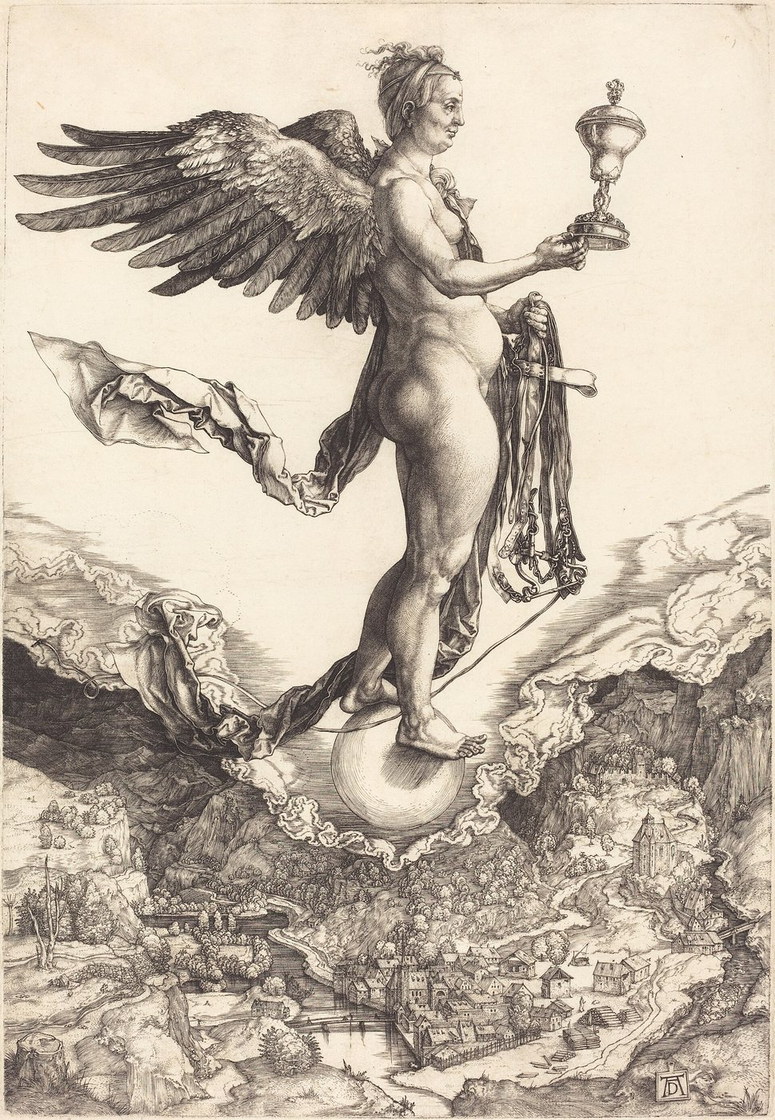 Némésis, la Grande Fortune - Albrecht Dürer, v. 1501