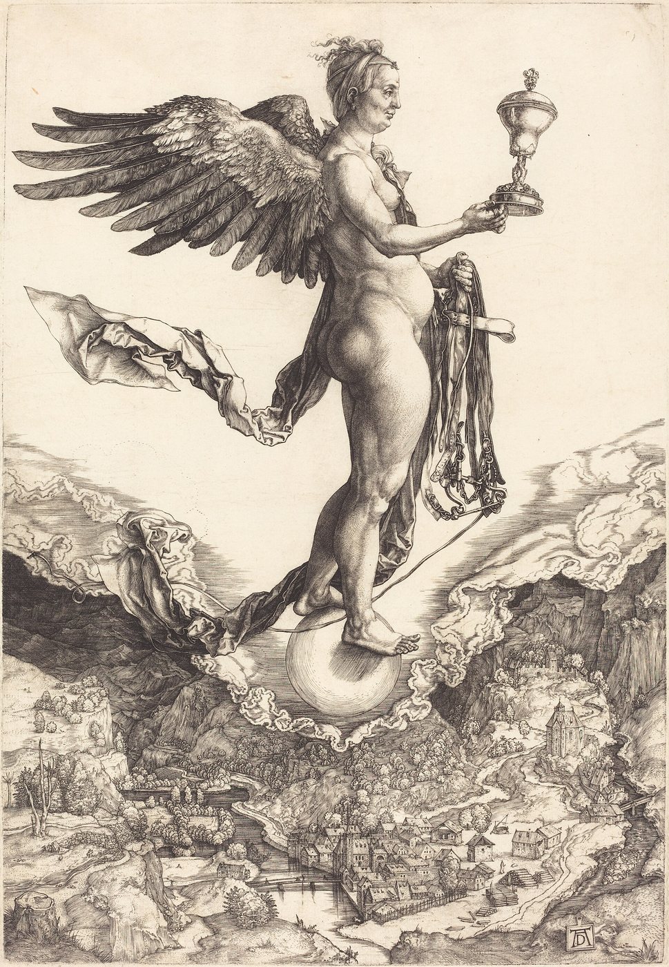 Némésis, la Grande Fortune - Albrecht Dürer, v. 1501