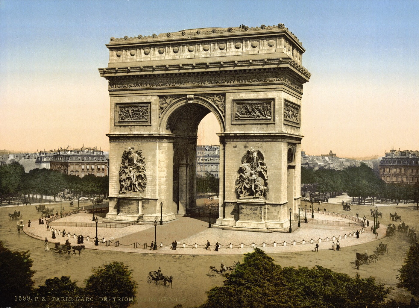 L’Arc de Triomphe de l’Étoile - photochrome, v. 1895