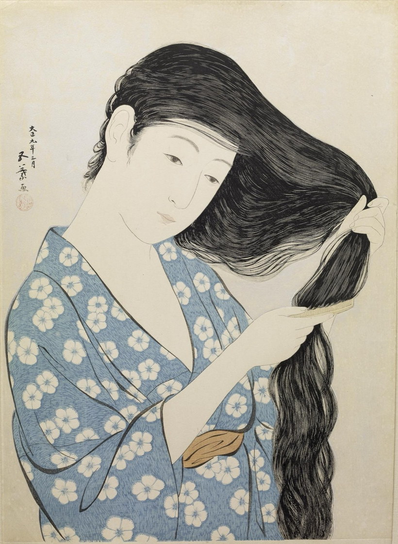 Femme au peigne - Hashiguchi Goyō, 1920, Walters Art Museum