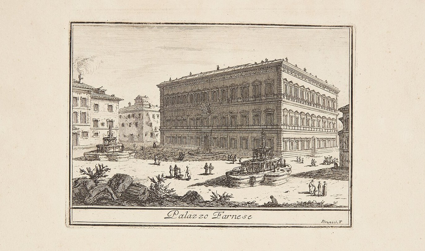 Le palais Farnèse à Rome - Piranèse, XVIIIe siècle