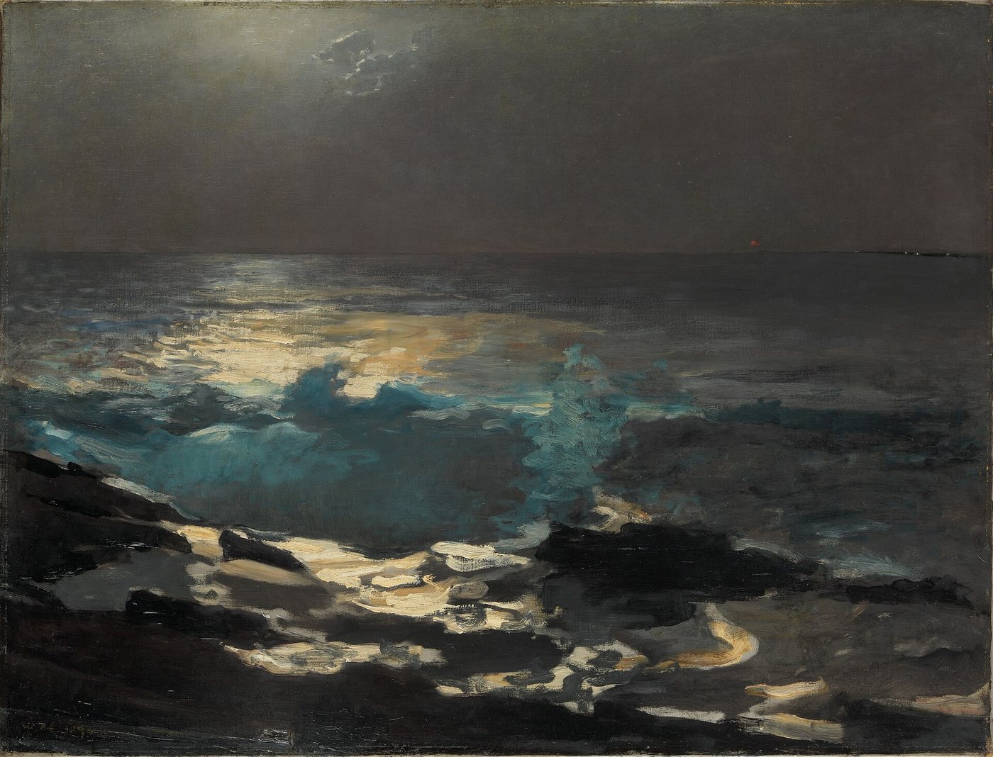 Clair de lune, Wood Island Light - Winslow Homer, 1894