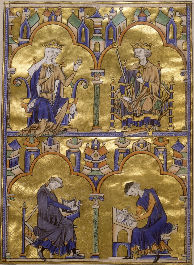 Blanche de Castille et Louis IX, Bible moralisée, vers 1230 - Morgan Library