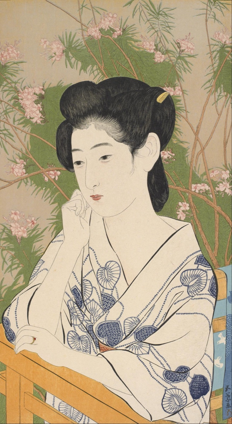 Femme à la source chaude - Hashiguchi Goyō, 1920