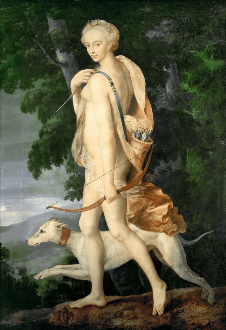 Diane chasseresse - école de Fontainebleau, v. 1550, musée du Louvre