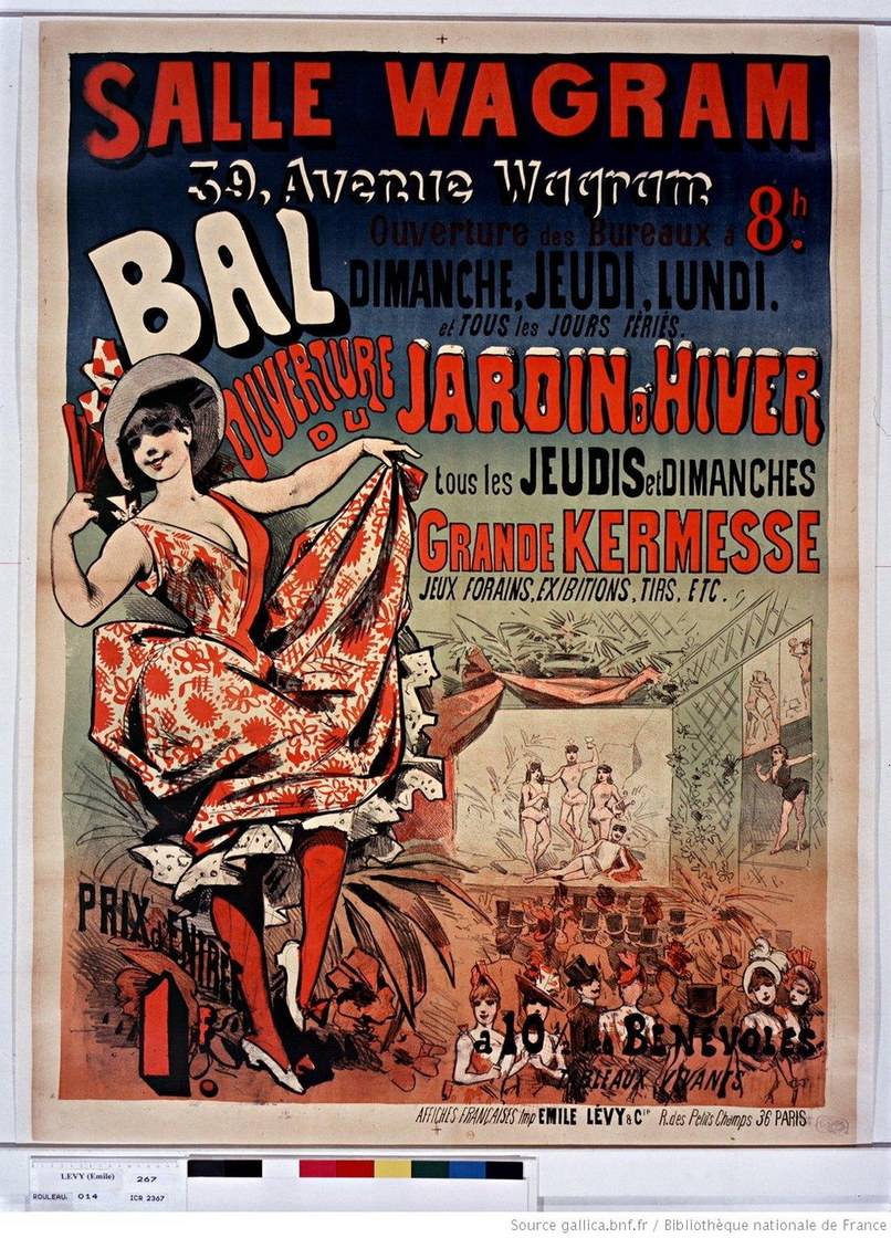 Bal d’hiver à la salle Wagram - affiche, 1883, BnF