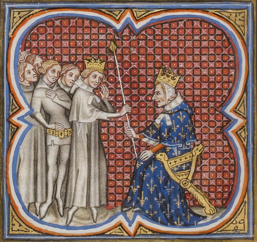 Le roi Gontran - Grandes Chroniques de France, XIVᵉ siècle, BnF