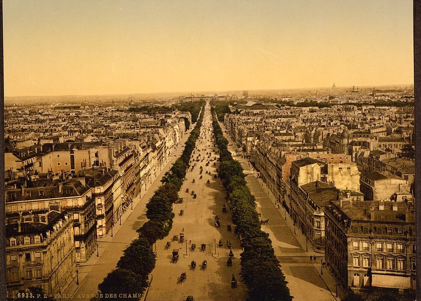 L’avenue des Champs-Élysées - photochrome, Paris, v. 1900