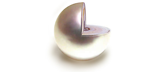 Intérieur d'une perle en nacre