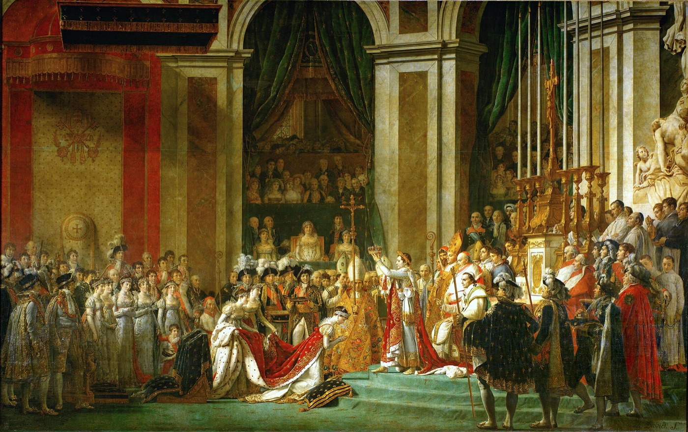 Le Sacre de Napoléon - Jacques-Louis David, 1807, musée du Louvre