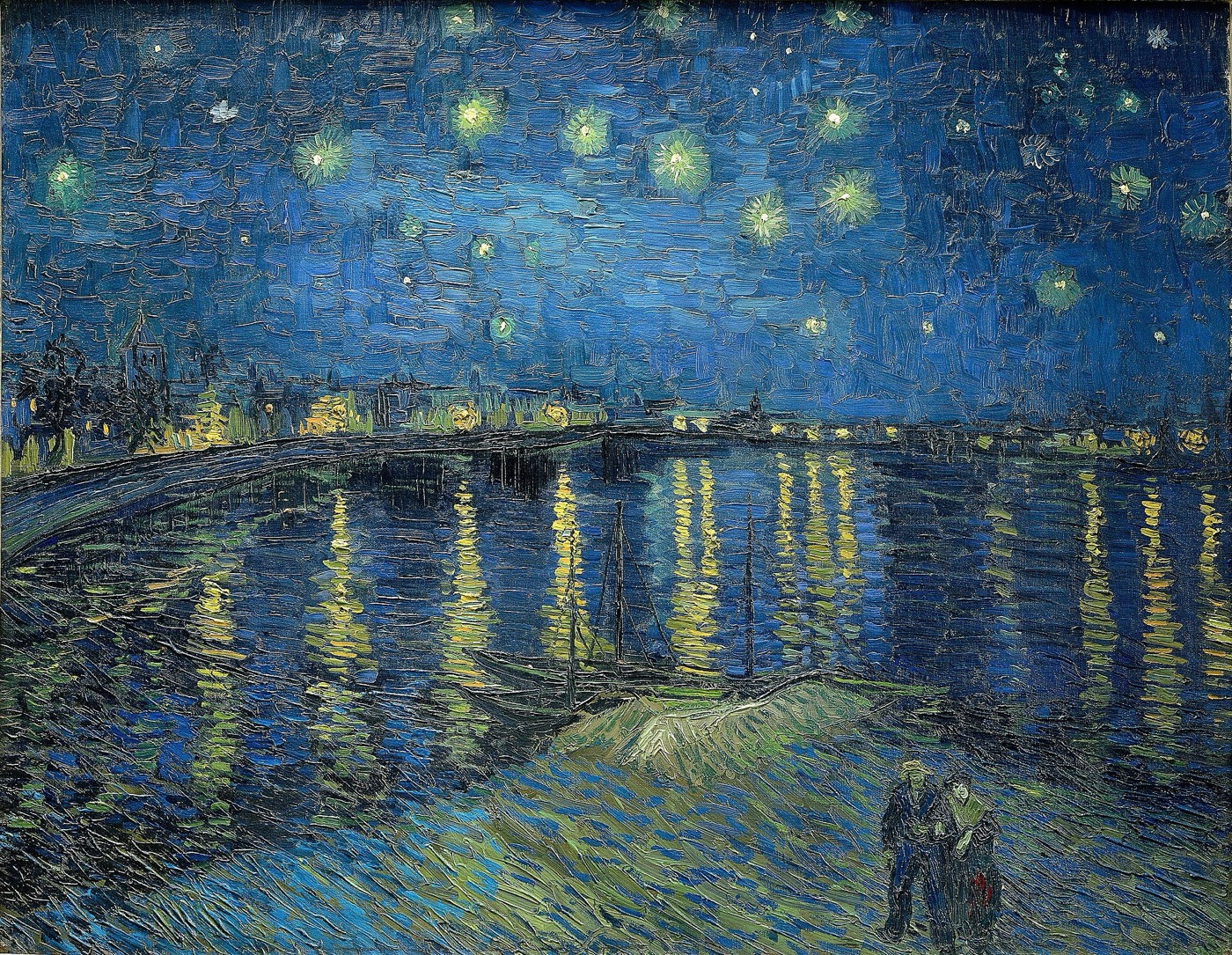 La Nuit étoilée sur le Rhône - Vincent van Gogh, 1888, musée d’Orsay