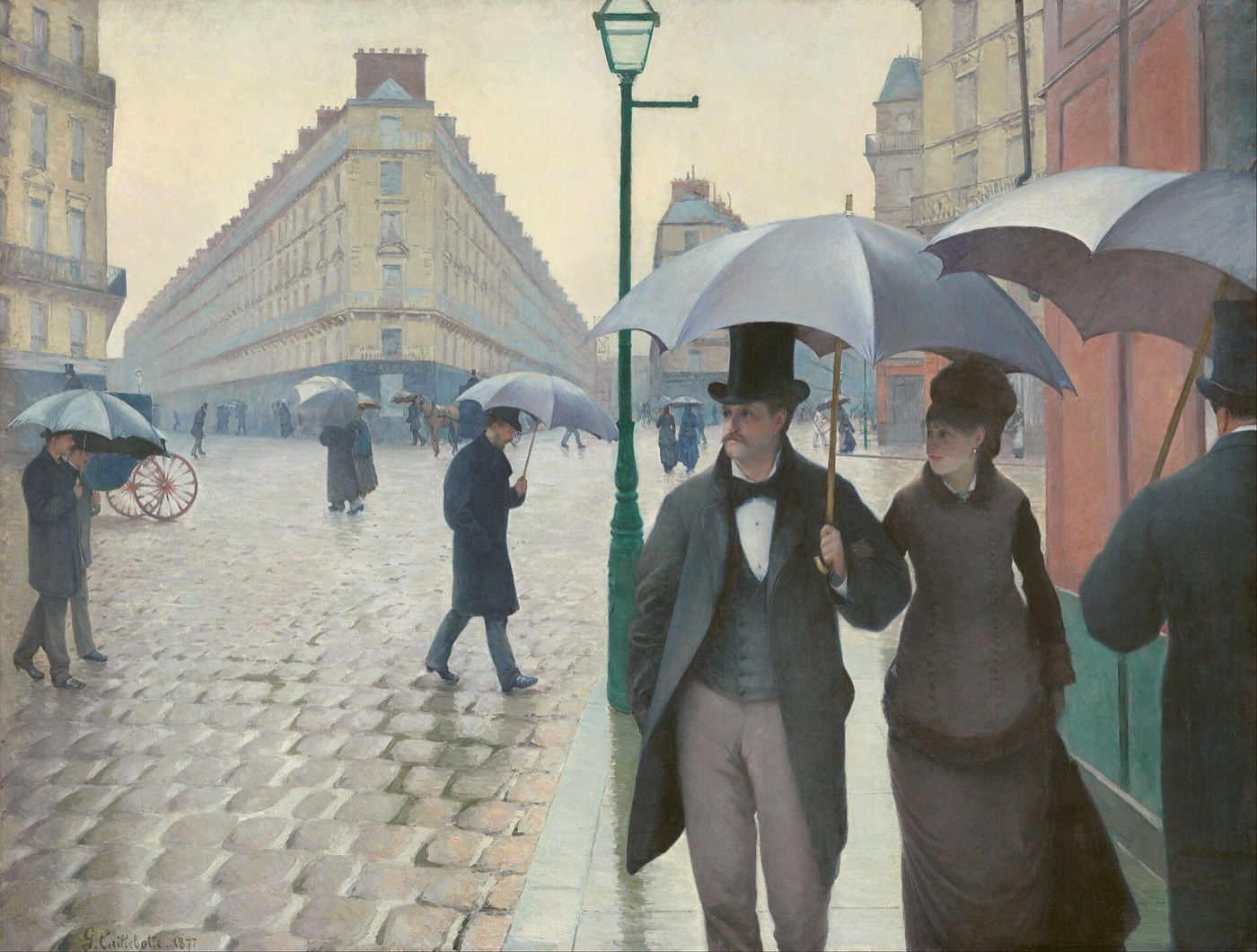 Rue de Paris, temps de pluie - Gustave Caillebotte, 1877, Art Institute of Chicago