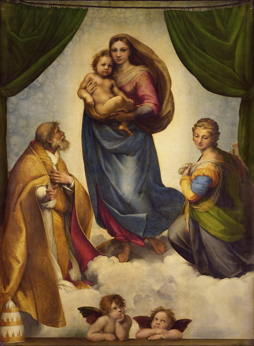 La Madone Sixtine - Raphaël, 1512, Gemäldegalerie de Dresde
