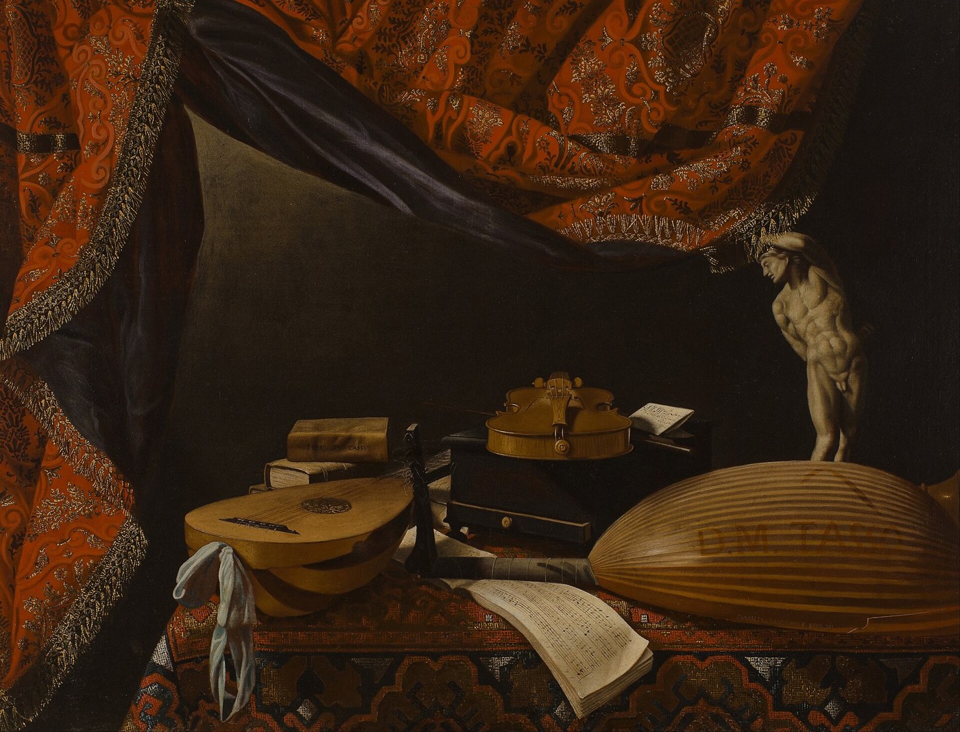 Nature morte aux instruments de musique - Evaristo Baschenis, XVIIᵉ siècle